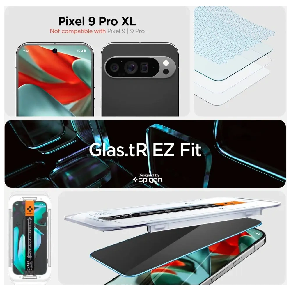 Szkło prywatyzujące Spigen GLAS.tR ez Fit Google Pixel 9 Pro XL Privacy [2 PACK]