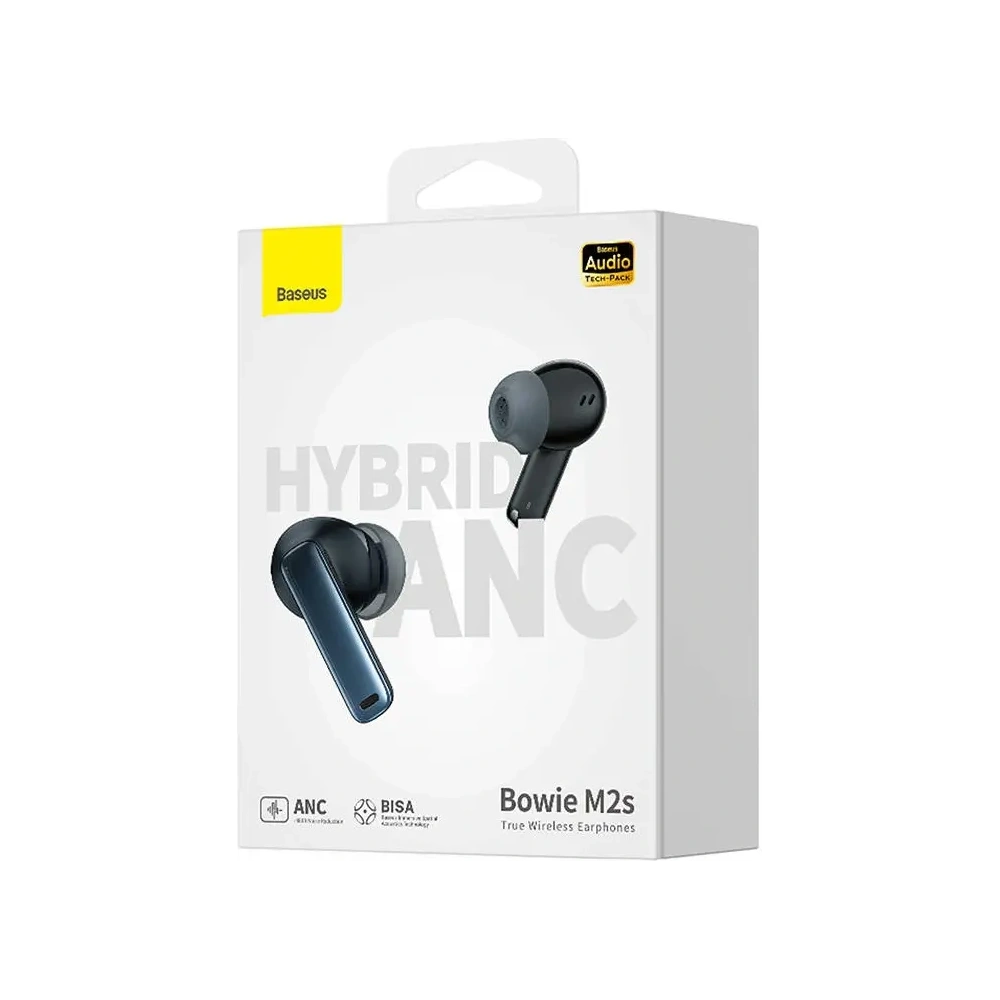 Bezprzewodowe słuchawki dokanałowe TWS Baseus Bowie M2s Bluetooth 5.3 (czarne)