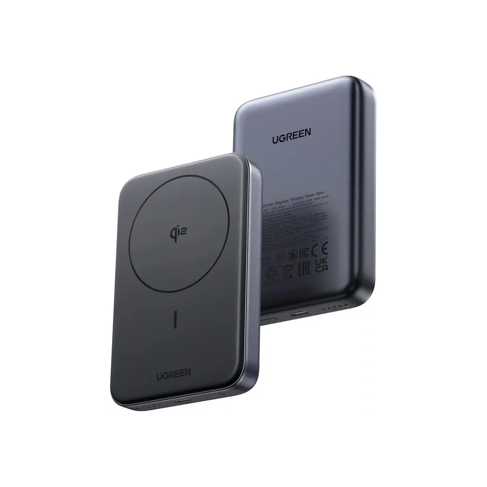 Powerbank magnetyczny 10000mAh UGREEN PB761 Qi2 30W MagSafe + kabel USB-C (czarny)