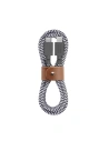 Native Union Kabelgürtel Kabel USB-C zu Lightning mit Lederschließe 1.2m (zebra)