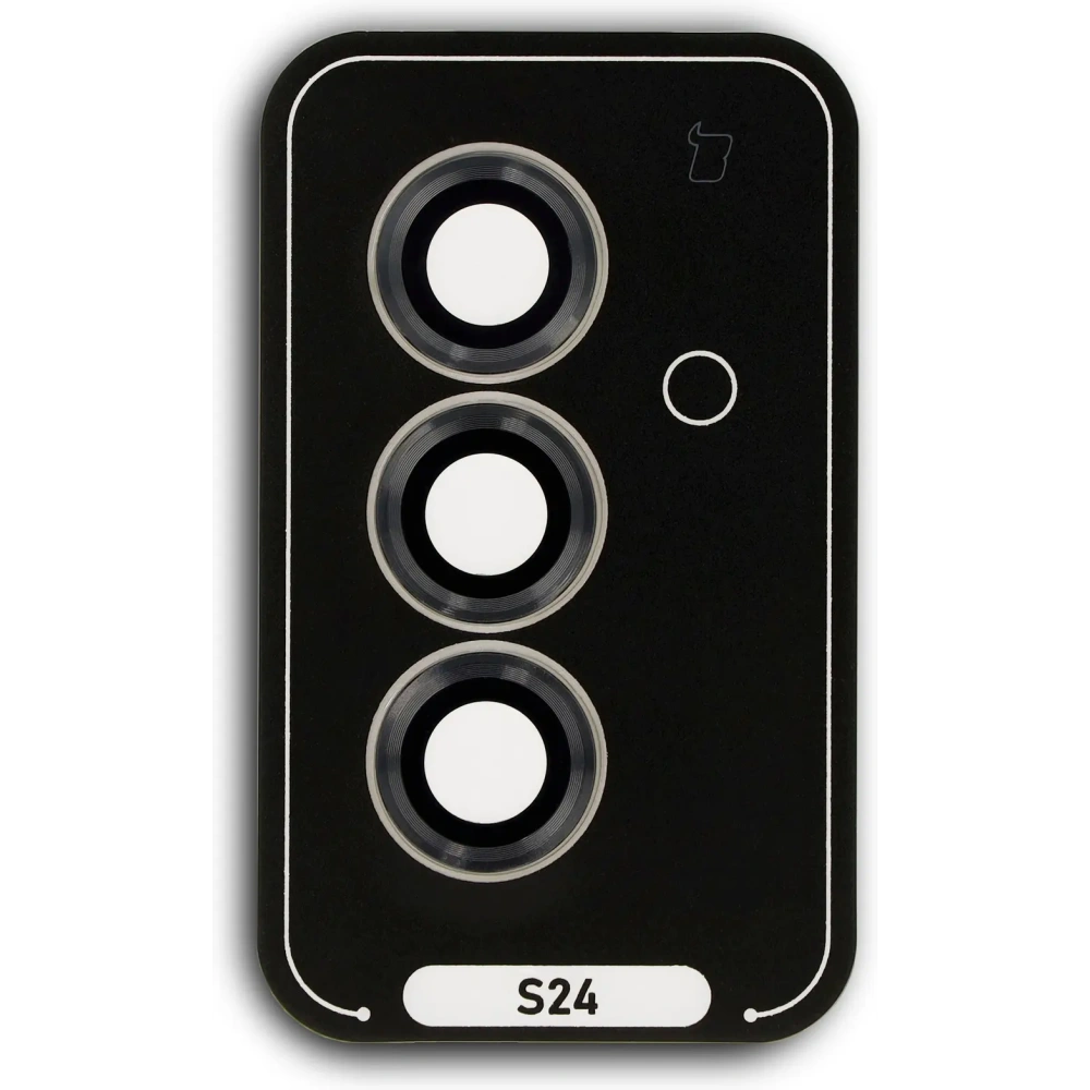 Szkło hartowane na aparat z aplikatorem Bizon Glass Snap Lens do Samsung Galaxy S24 czarne