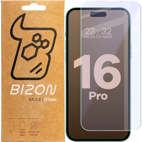 Kup Elastyczne szkło hybrydowe Bizon Glass Mule do Apple iPhone 16 Pro - BIZ8603 - {ean13} - Sklep Home Screen