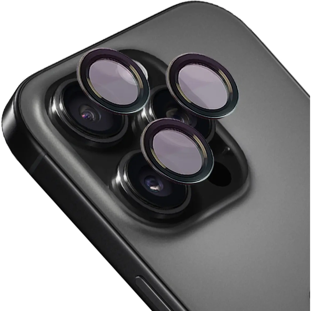 Szkło hartowane na aparat z aplikatorem Bizon Glass Snap Lens do Apple iPhone 16 Pro / 16 Pro Max czarne