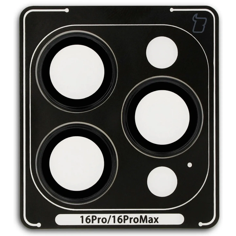 Szkło hartowane na aparat z aplikatorem Bizon Glass Snap Lens do Apple iPhone 16 Pro / 16 Pro Max czarne