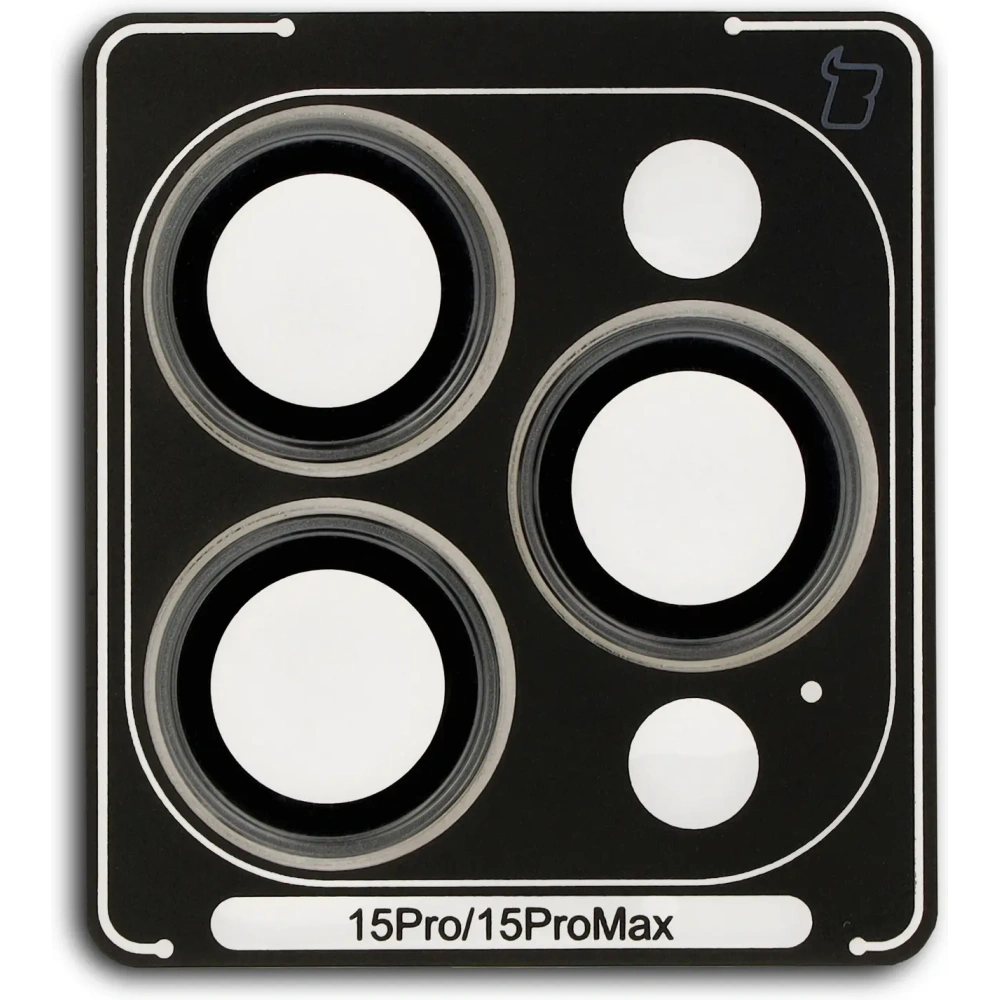 Szkło hartowane na aparat z aplikatorem Bizon Glass Snap Lens do Apple iPhone 15 Pro / 15 Pro Max czarne