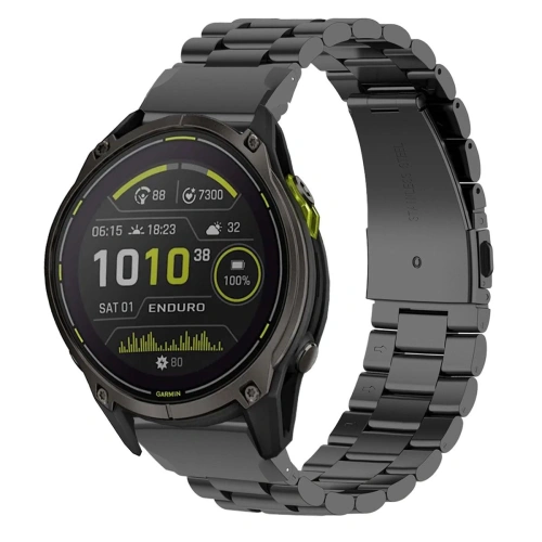 Kup Pasek ze stali nierdzewnej Bizon Strap Watch Aura do Smartwatcha 26 mm czarny - BIZ8608 - {ean13} - Sklep Home Screen
