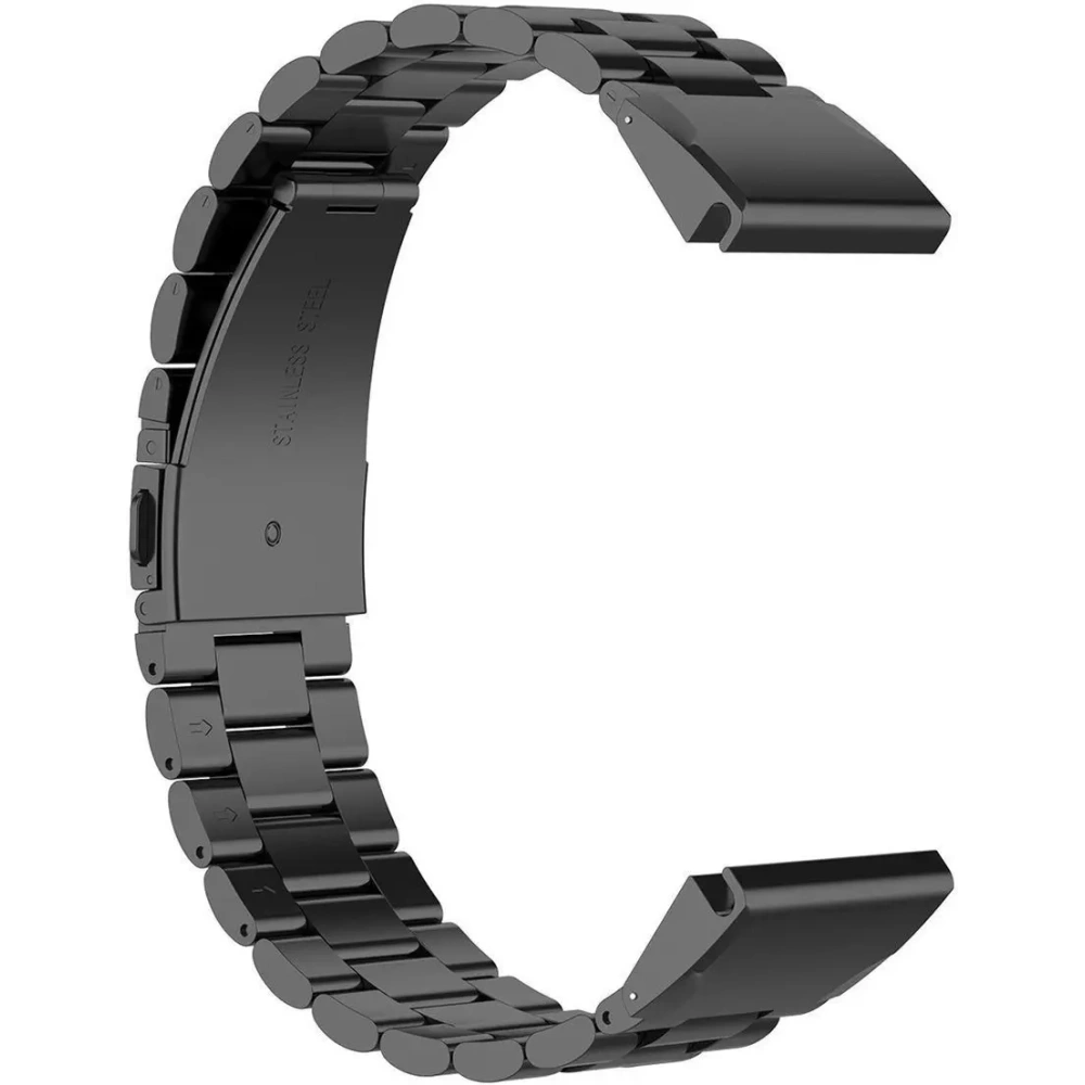 Pasek ze stali nierdzewnej Bizon Strap Watch Aura do Smartwatcha 26 mm czarny