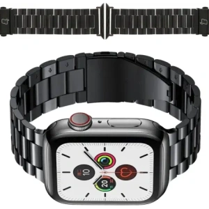 Kup Pasek ze stali nierdzewnej Bizon Strap Watch Aura do Apple Watch 38/40/41mm czarny - BIZ8609 - {ean13} - Sklep Home Screen