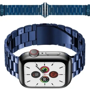 Kup Pasek ze stali nierdzewnej Bizon Strap Watch Aura do Apple Watch 38/40/41mm niebieski - BIZ8610 - {ean13} - Sklep Home Screen