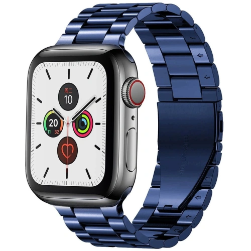 Kup Pásek z nerezové oceli Bizon Strap Watch Aura do Apple Watch 38/40/41mm modrý - BIZ8610 - {ean13} - Sklep Home Screen