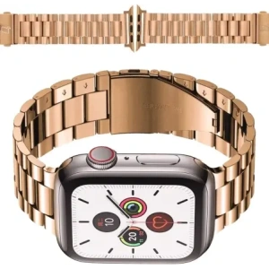 Kup Pasek ze stali nierdzewnej Bizon Strap Watch Aura do Apple Watch 38/40/41mm różowozłoty - BIZ8611 - {ean13} - Sklep Home Screen