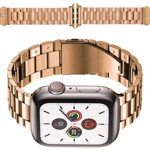 Kup Pasek ze stali nierdzewnej Bizon Strap Watch Aura do Apple Watch 38/40/41mm różowozłoty - BIZ8611 - {ean13} - Sklep Home Screen