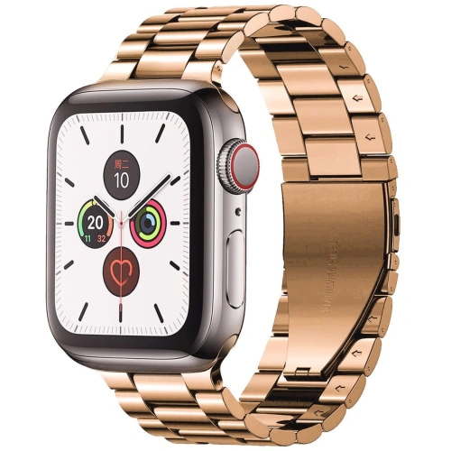Kup Pasek ze stali nierdzewnej Bizon Strap Watch Aura do Apple Watch 38/40/41mm różowozłoty - BIZ8611 - {ean13} - Sklep Home Screen