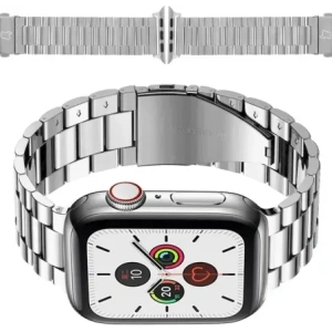 Kup Pasek ze stali nierdzewnej Bizon Strap Watch Aura do Apple Watch 38/40/41mm srebrny - BIZ8612 - {ean13} - Sklep Home Screen