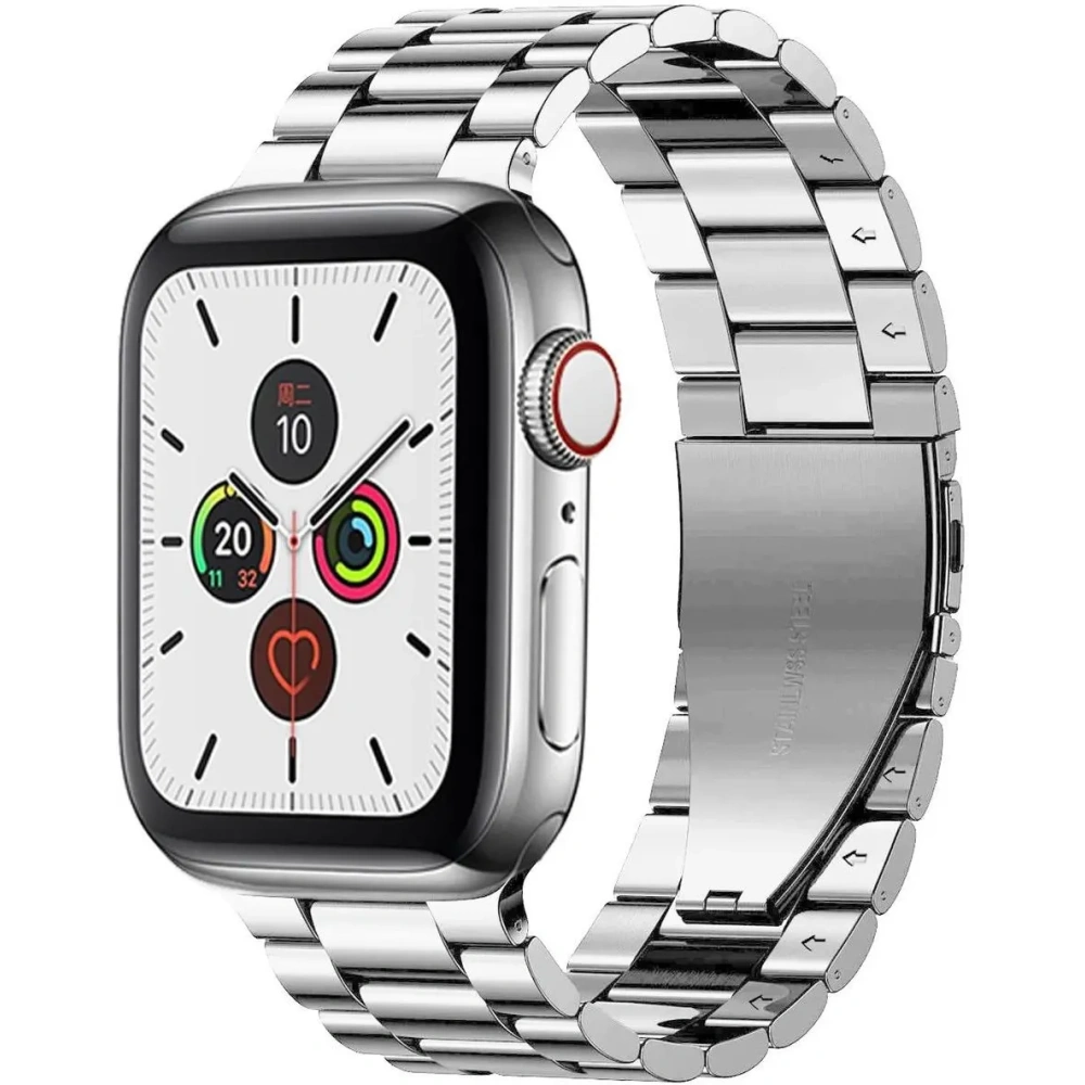 Pasek ze stali nierdzewnej Bizon Strap Watch Aura do Apple Watch 38/40/41mm srebrny