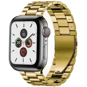Kup Pasek ze stali nierdzewnej Bizon Strap Watch Aura do Apple Watch 38/40/41mm złoty - BIZ8613 - {ean13} - Sklep Home Screen