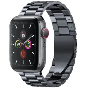 Kup Pasek ze stali nierdzewnej Bizon Strap Watch Aura do Apple Watch 42/44/45/46/49 mm czarny - BIZ8614 - {ean13} - Sklep Home Screen