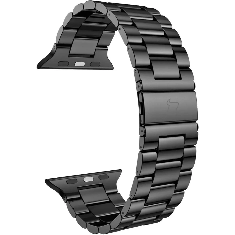 Pasek ze stali nierdzewnej Bizon Strap Watch Aura do Apple Watch 42/44/45/46/49 mm czarny