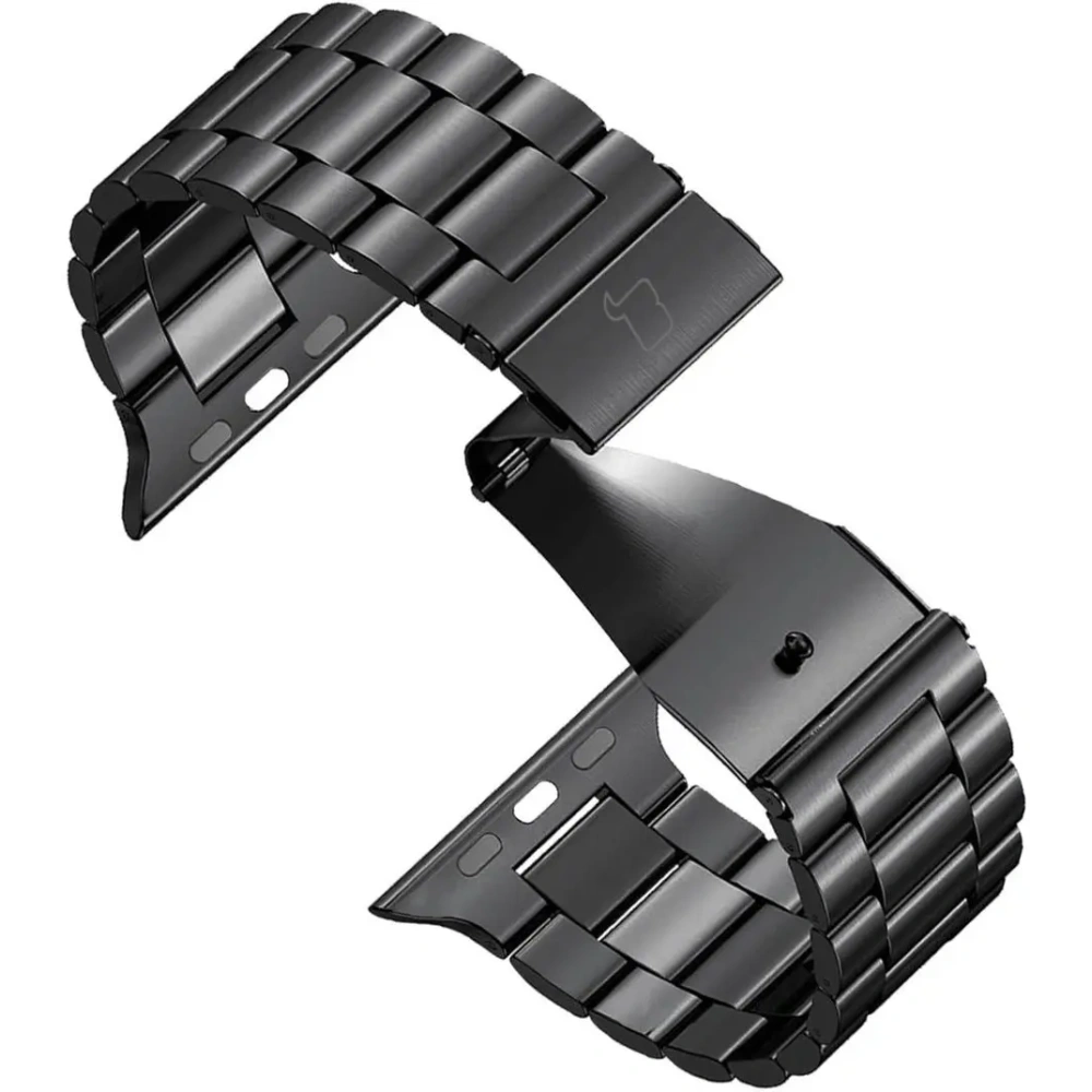 Pasek ze stali nierdzewnej Bizon Strap Watch Aura do Apple Watch 42/44/45/46/49 mm czarny