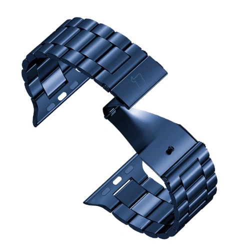 Kup Pasek ze stali nierdzewnej Bizon Strap Watch Aura do Apple Watch 42/44/45/46/49 mm modrý - BIZ8615 - {ean13} - Sklep Home Screen