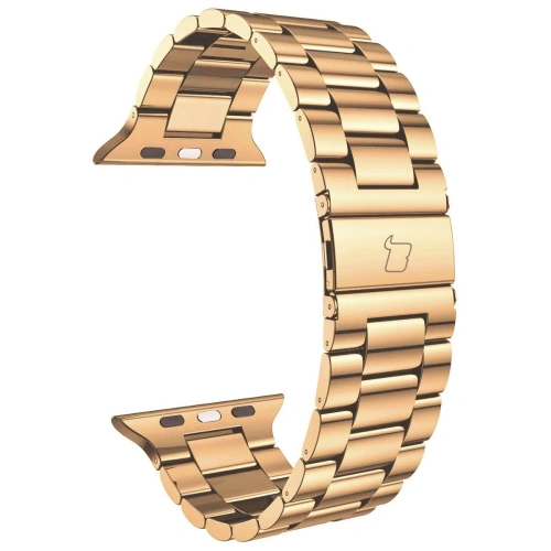Kup Pasek ze stali nierdzewnej Bizon Strap Watch Aura do Apple Watch 42/44/45/46/49 mm różowozłoty - BIZ8616 - {ean13} - Sklep Home Screen
