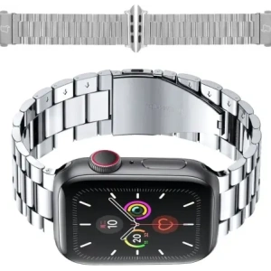 Kup Bizon Strap Watch Aura Apple Watch 42/44/45/46/49 mm argintiu - BIZ8617 - {ean13} - Sklep Home Screen