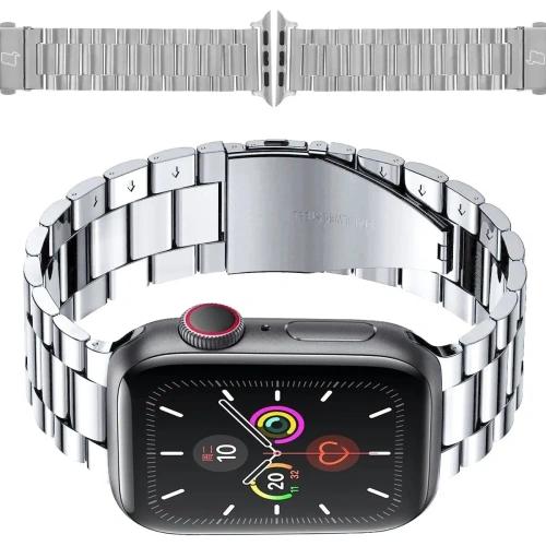Kup Bizon Strap Watch Aura Apple Watch 42/44/45/46/49 mm ezüst - BIZ8617 - {ean13} - Sklep Home Screen