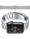Pasek ze stali nierdzewnej Bizon Strap Watch Aura do Apple Watch 42/44/45/46/49 mm srebrny