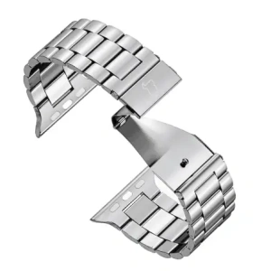 Kup Pasek ze stali nierdzewnej Bizon Strap Watch Aura do Apple Watch 42/44/45/46/49 mm srebrny - BIZ8617 - {ean13} - Sklep Home Screen