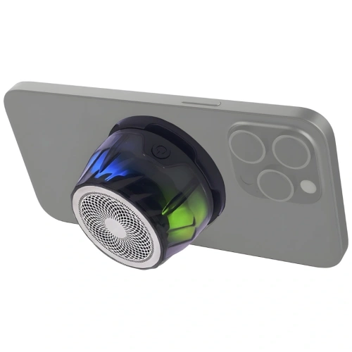 Kup 4smarts SoundCharge RGB Bluetooth 5.4 kompatibler MagSafe Bluetooth-Lautsprecher schwarz - 4SMR70 - {ean13} - Sklep Home Screen