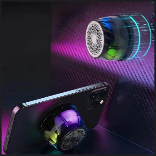 Kup 4smarts SoundCharge RGB Bluetooth 5.4 kompatibler MagSafe Bluetooth-Lautsprecher schwarz - 4SMR70 - {ean13} - Sklep Home Screen