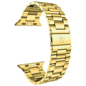 Kup Pasek ze stali nierdzewnej Bizon Strap Watch Aura do Apple Watch 42/44/45/46/49 mm złoty - BIZ8618 - {ean13} - Sklep Home Screen