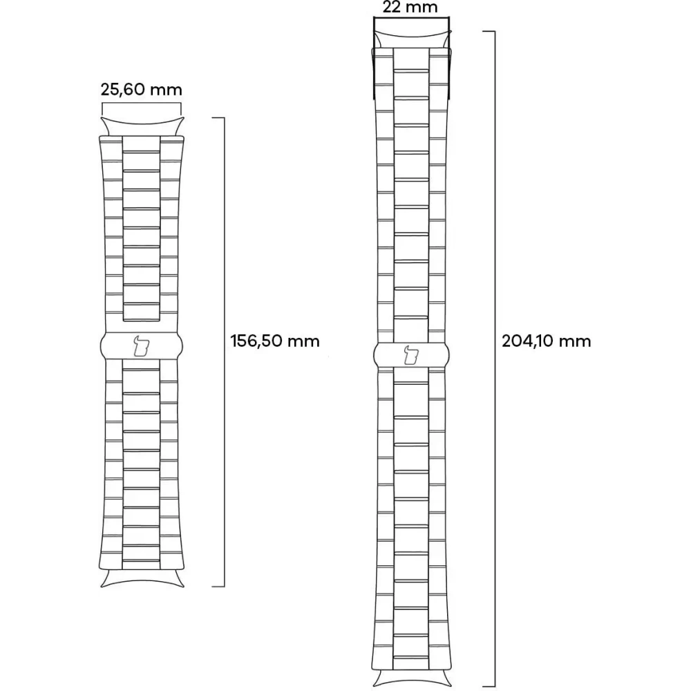 Pasek ze stali nierdzewnej Bizon Strap Watch Aura do Smartwatcha 26 mm złoty