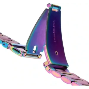 Kup Pasek ze stali nierdzewnej Bizon Strap Watch Aura do Smartwatcha 26 mm tęczowy - BIZ8620 - {ean13} - Sklep Home Screen