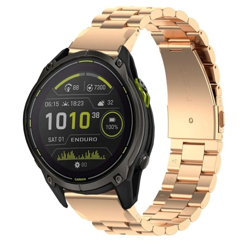 Kup Pasek ze stali nierdzewnej Bizon Strap Watch Aura do Smartwatcha 26 mm różowozłoty - BIZ8621 - {ean13} - Sklep Home Screen