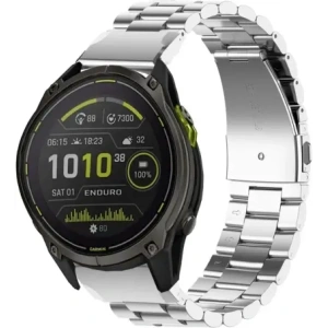 Kup Pasek ze stali nierdzewnej Bizon Strap Watch Aura do Smartwatcha 26 mm srebrny - BIZ8622 - {ean13} - Sklep Home Screen