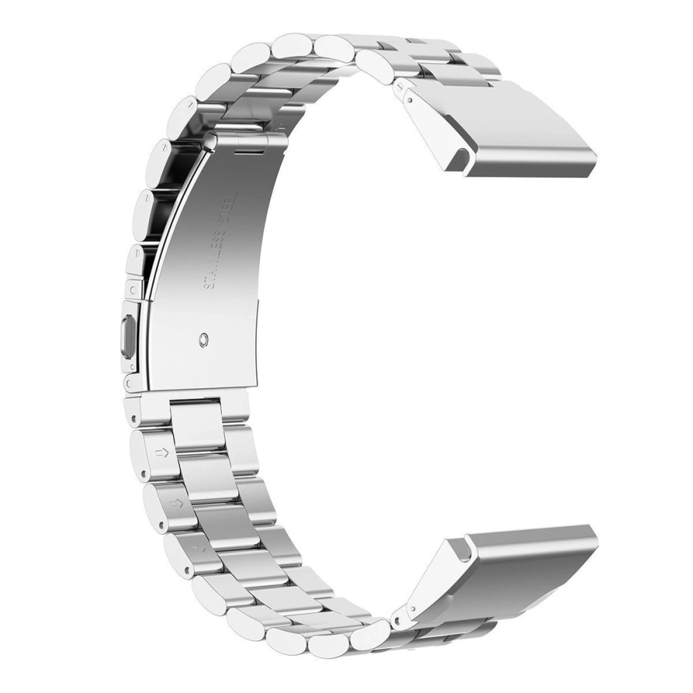 Pasek ze stali nierdzewnej Bizon Strap Watch Aura do Smartwatcha 26 mm srebrny