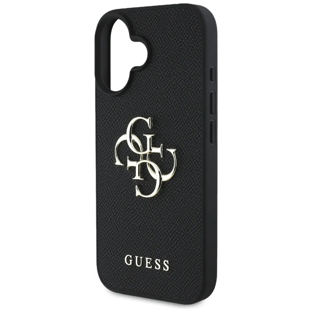 Etui Guess Grained Big 4G Logo Small Classic Logo do Apple iPhone 16 czarny