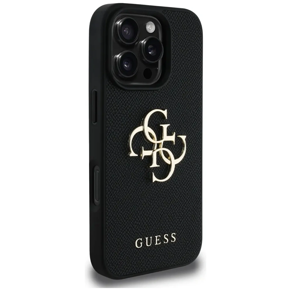Etui Guess Grained Big 4G Logo Small Classic Logo do Apple iPhone 16 Pro Max czarny