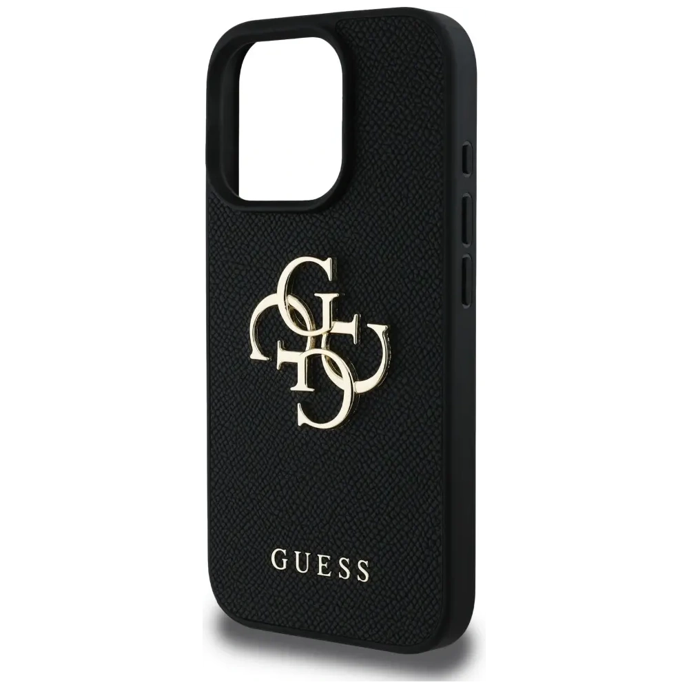 Etui Guess Grained Big 4G Logo Small Classic Logo do Apple iPhone 16 Pro Max czarny