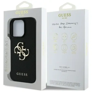 Kup Etui Guess Grained Big 4G Logo Small Classic Logo do Apple iPhone 16 Pro Max czarny - GUE4367 - {ean13} - Sklep Home Screen