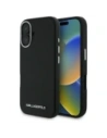 Karl Lagerfeld Saffiano Vollgewickeltes Verlängertes Metall-Logo MagSafe Apple iPhone 16 schwarz