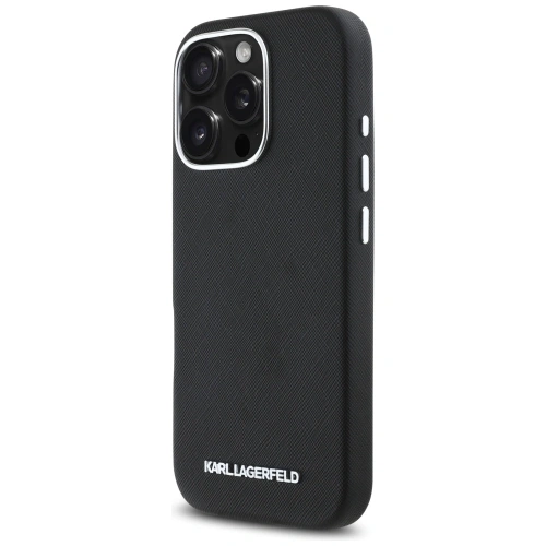 Kup Karl Lagerfeld Saffiano Vollständig Umhülltes Verlängertes Metall-Logo MagSafe Apple iPhone 16 Pro schwarz - KLD21939 - {ean13} - Sklep Home Screen