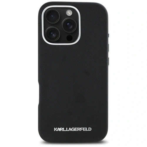 Kup Karl Lagerfeld Saffiano Vollständig Umhülltes Verlängertes Metall-Logo MagSafe Apple iPhone 16 Pro schwarz - KLD21939 - {ean13} - Sklep Home Screen