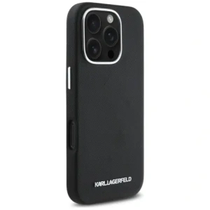 Kup Karl Lagerfeld Saffiano teljesen burkolt megnyújtott fém logó MagSafe Apple iPhone 16 Pro fekete - KLD21939 - {ean13} - Sklep Home Screen