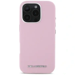 Buy Karl Lagerfeld Saffiano Full Wrapped Elongated Metal Logo MagSafe Apple iPhone 16 Pro Max pink - KLD21941 - {ean13} - Home Screen Store Europe