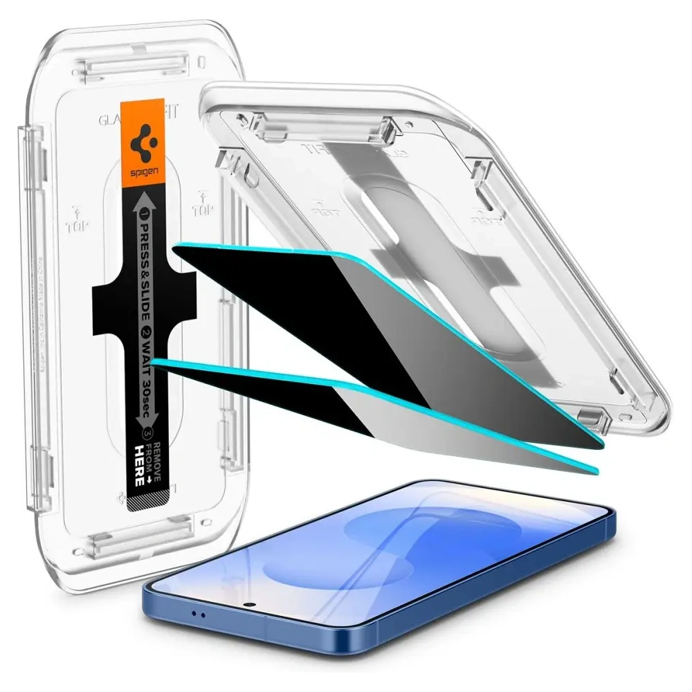 Szkło prywatyzujące Spigen GLAS.tR ez Fit HD Samsung Galaxy S24 / S25 Privacy [2 PACK]