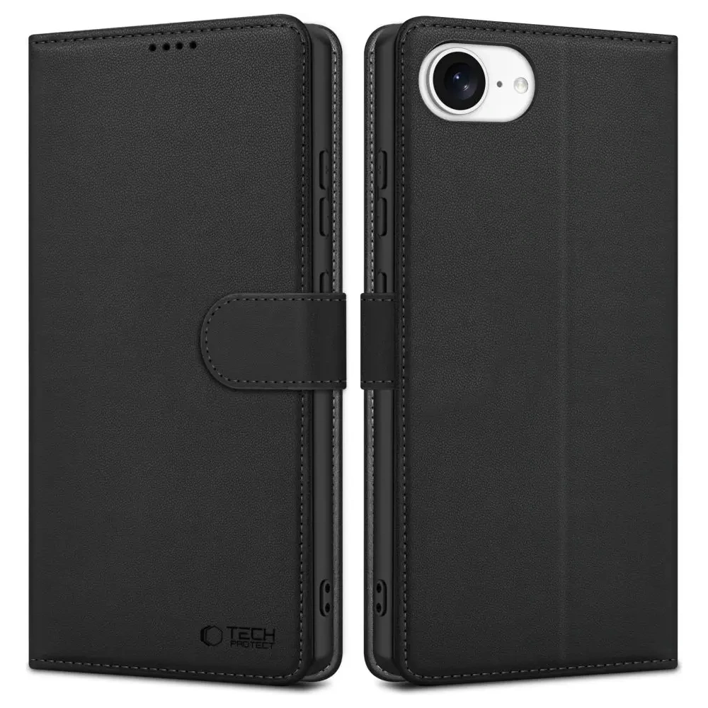 Etui z klapką Tech-Protect Wallet Apple iPhone 16e Matte Black