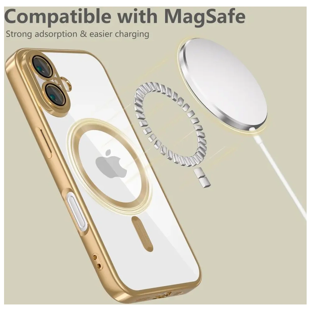 Etui Tech-Protect MagFlex MagSafe Apple iPhone 16e Shiny Gold