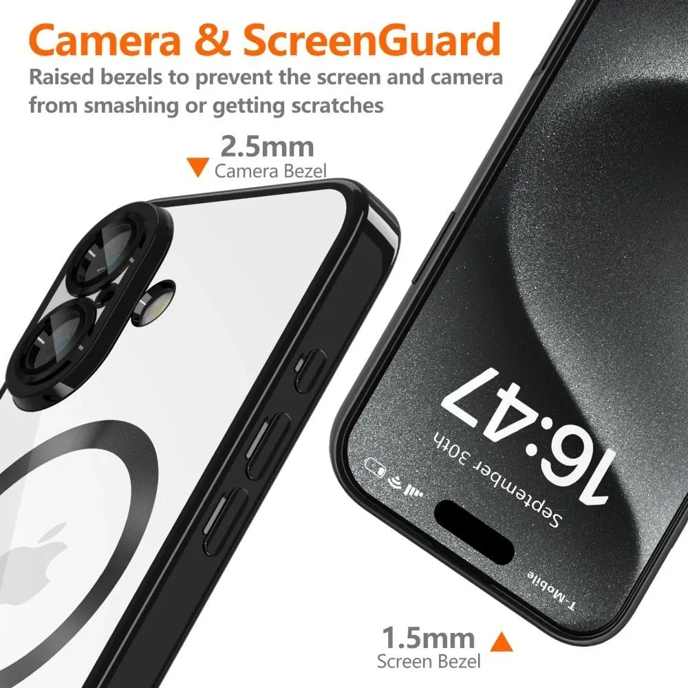 Etui Tech-Protect MagFlex MagSafe Apple iPhone 16e Shiny Black